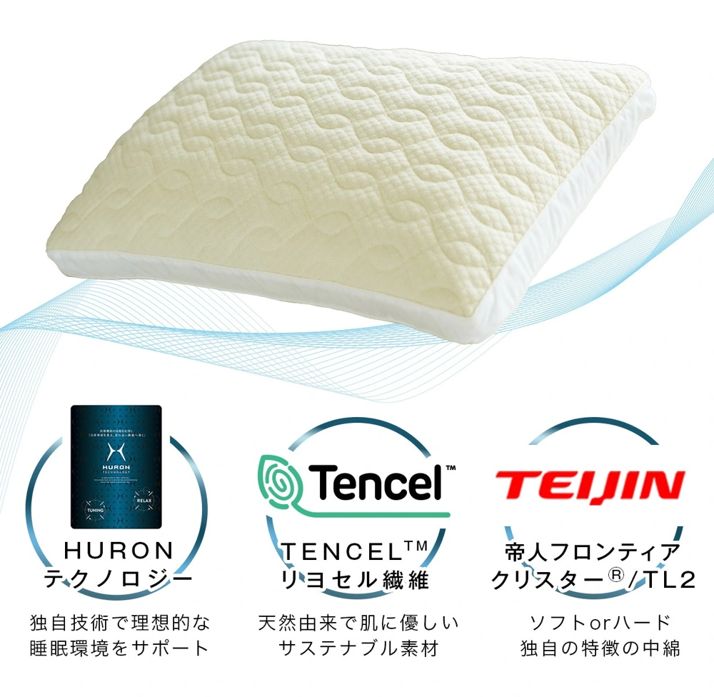 ちゃちゃっと掲載のととのうピロー本体と素材の説明を含む商品画像