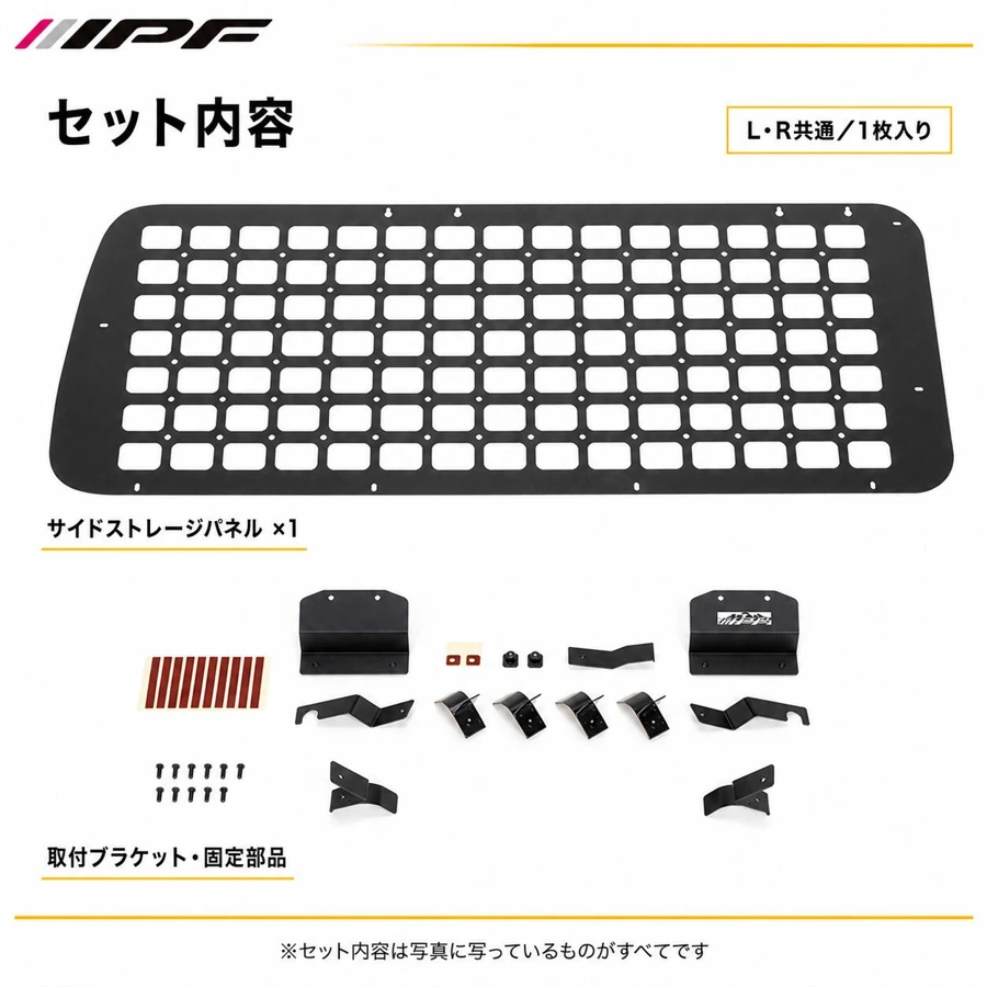 IPF EXH-04サイドストレージパネルとセット内容のちゃちゃっと掲載画像